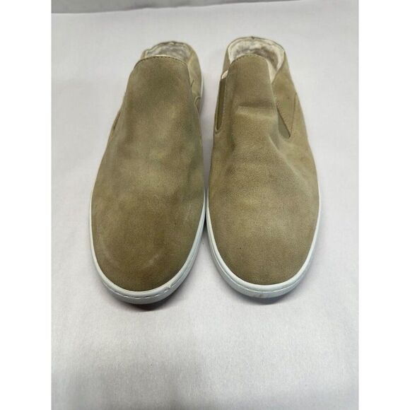 Vince Garvey II Lamb Fur Shearling Mules Slip-On Sneaker Tan Taupe Size 8.5 - Picture 2 of 6